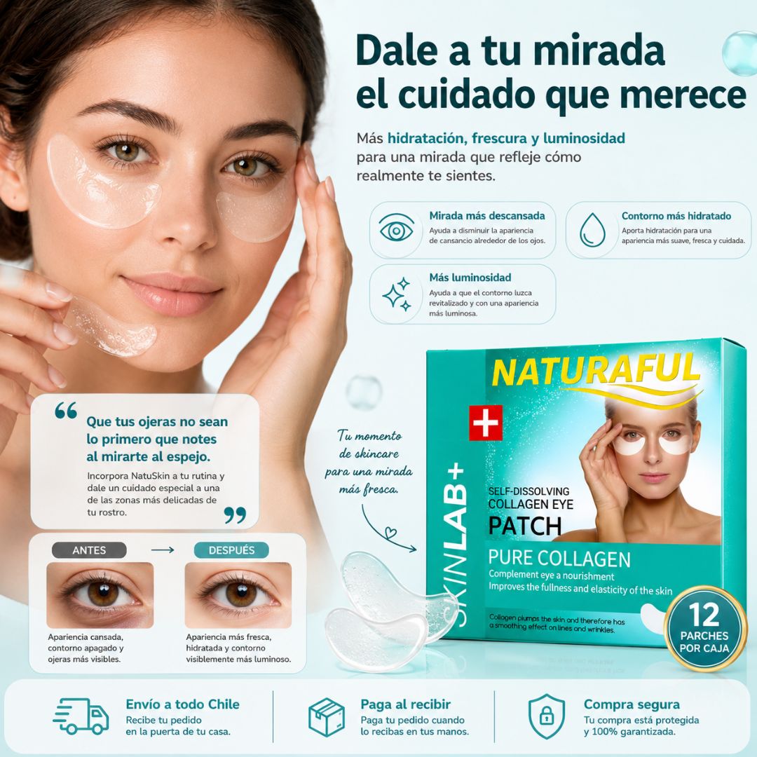 NatuSkin | Parches de Colágeno para Ojeras y Mirada con Aspecto Cansado
