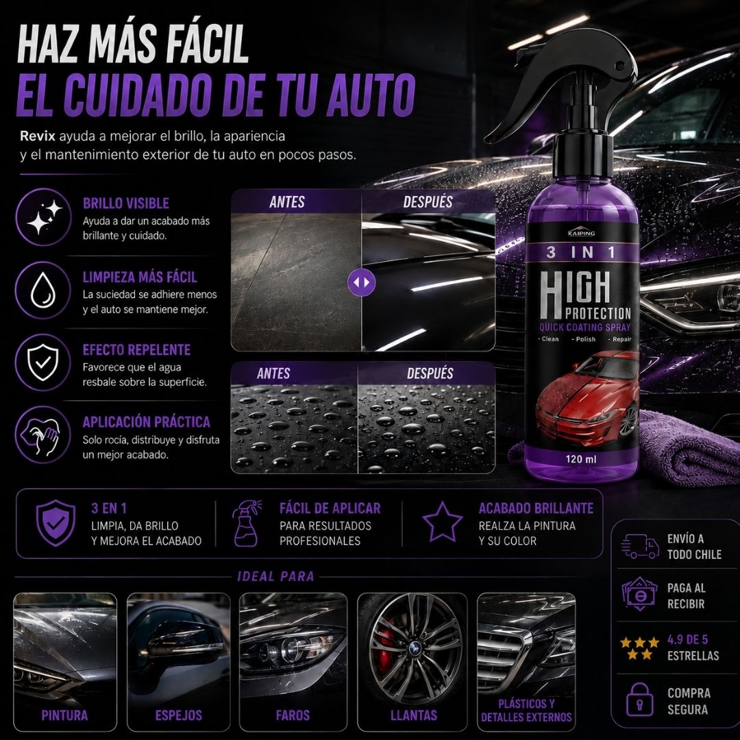Revix™  120ml Devuélvele la vida — Recubrimiento Cerámico 3 en 1
